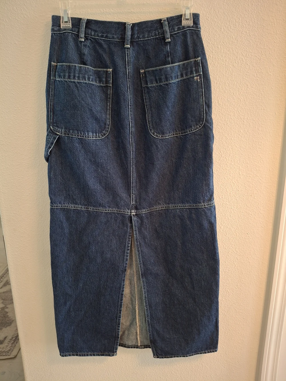 Madewell Denim Carpenter Maxi Skirt In Handlon Wash
